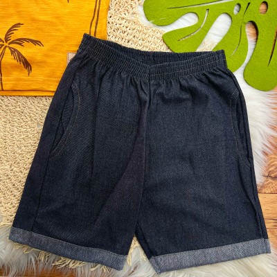 Conj. Camiseta Sunset Time e Bermuda - Mostarda e Jeans